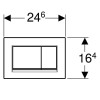 Кнопка смыва Geberit Sigma30 хром, матовый хром