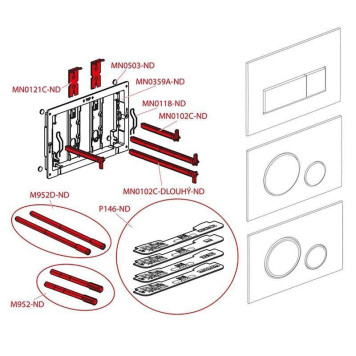 Кнопка смыва Alcaplast M572 пластик матовый хром-2