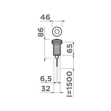 Omoikiri SW-01-AB022 Пневматическая кнопка для измельчителя цвет: античная латунь 4996040-1