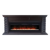 Портал Firelight Porto Long камень черный, шпон венге