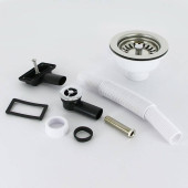 Выпуск McAlpine под круглое/прямоуг. отв. перелива L235 х 25 мм 113 мм нерж. реш. выход 1 1/2Н хром