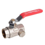 Краны шаровые Кран шаровой с дренажем, 3/4, ВР-ВР, ручка рычаг KW.284.05