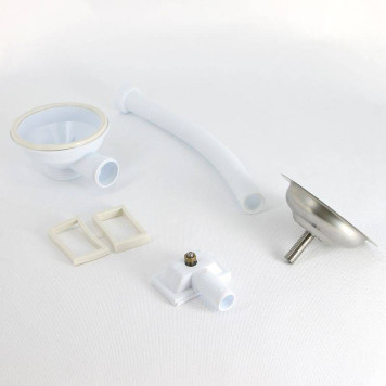 Выпуск Wirquin чаша D90 мм из нержавеющей стали с прямоугольным переливом-2