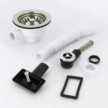 Выпуск McAlpine под круглое/прямоуг. отв. перелива L235 х 25 мм 113 мм нерж. реш. выход 1 1/2 Н хром-1