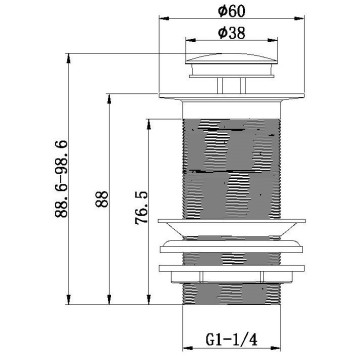 Allen Brau Eclipse Донный клапан для раковины, цвет: хром 5.E1009-00-1