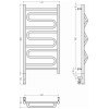 Сунержа Элегия 3.0 Полотенцесушитель электрический 43,2x92,4h см, левое, без покрытия 00-5818-8040
