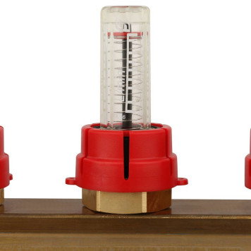 Распределительный коллектор STOUT из латуни с расходомерами на 3 выхода.-7