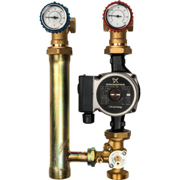 Насосная группа STOUT SDG-0003 с смесителем 1& и насосом Grundfos UPSO 25-65-5