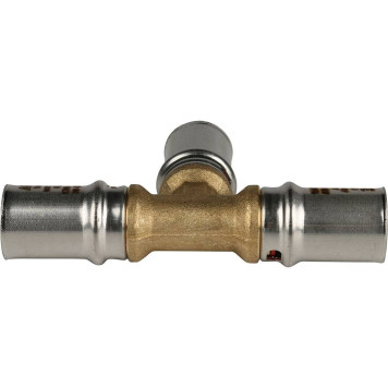 Тройник равнопроходный STOUT 16x16x16 для металлопластиковых труб прессовой-4