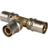 Тройник STOUT равнопроходный 20х20х20 для металлопластиковых труб прессовой (SFP-0006-202020)