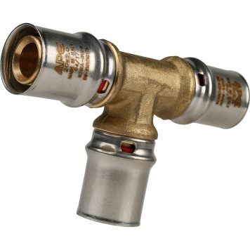 Тройник равнопроходный STOUT 20х20х20 для металлопластиковых труб прессовой-3