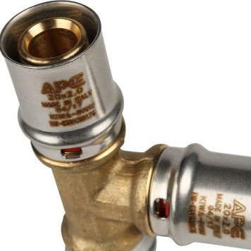 Тройник равнопроходный STOUT 20х20х20 для металлопластиковых труб прессовой-5