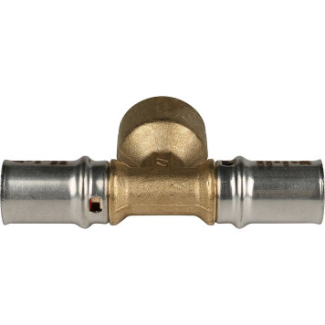 Тройник-переходник STOUT для металлопластиковых труб прессовой с внутренней резьбой 16х1/2х16-4