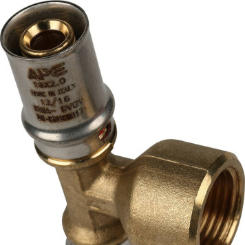 Тройник-переходник STOUT для металлопластиковых труб прессовой с внутренней резьбой 16х1/2х16-5