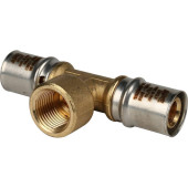 Тройник-переходник STOUT с внутренней резьбой 20х1/2 х20 для металлопластиковых труб прессовой (SFP-0007-001220)