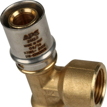 Тройник-переходник STOUT для металлопластиковых труб прессовой 20х1/2х20 с внутренней резьбой-5