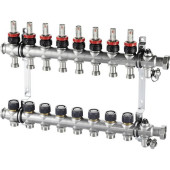 Группа коллекторная Oventrop Multidis SF 10 со встроенными ротаметрами на 10 контуров (1404360)