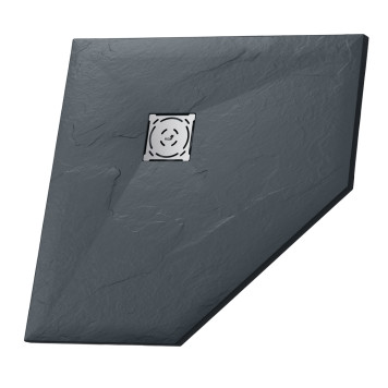 Душевой поддон трапеция RGW ST/T-G Графит 1000x1000-10