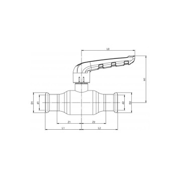 Кран шаровой пресс KAN -therm Inox 42 нерж. сталь-1
