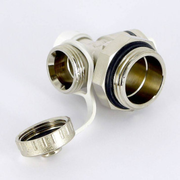 Дренажная группа Н UNI-FITT 1 для коллекторных групп с ручным воздухоотводчиком, никелированная-2