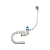 Сифон д/ванны рег проб 1 1/2 x40 гофр 40х40/50 пласт/сетка Орио А-60089