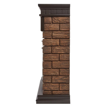 Портал Firelight Bricks Wood 25 камень коричневый, шпон темный дуб-2