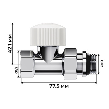 Набор термостатический прямой Royal Thermo Design 1/2М30х1,5 (Хром)-3