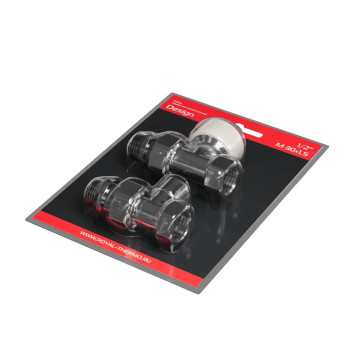 Набор термостатический прямой Royal Thermo Design 1/2М30х1,5 (Хром)-6