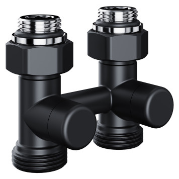 Узел нижнего подключения Royal Thermo Design прямой 1/2х3/4 EK (черный)