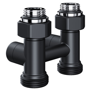 Узел нижнего подключения Royal Thermo Design прямой 1/2х3/4 EK (черный)-1