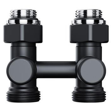 Узел нижнего подключения Royal Thermo Design прямой 1/2х3/4 EK (черный)-2