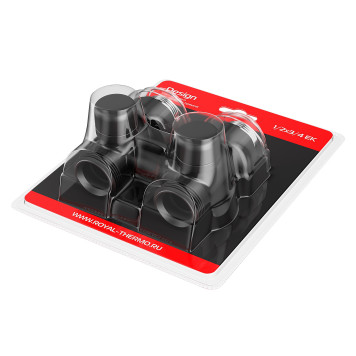 Узел нижнего подключения Royal Thermo Design прямой 1/2х3/4 EK (черный)-5