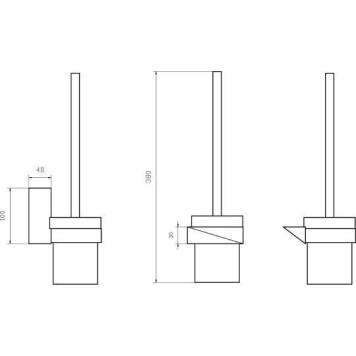 Boheme New Venturo Ершик подвесной, цвет: черный/золото 10319-G-B-1
